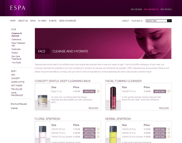 ESPA Shopping Experience ESPA Shopping Experience