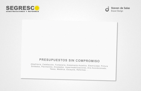 Segresco Business Cards - Back